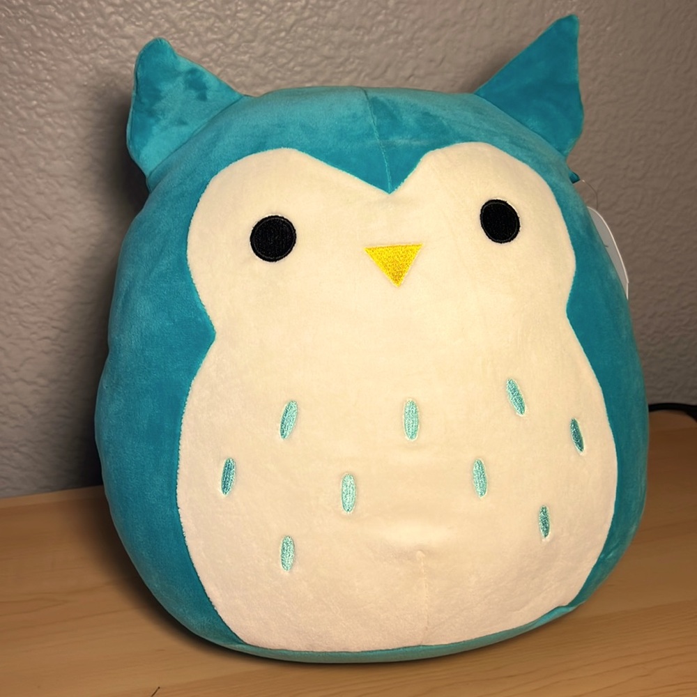 12” Winston the Teal Owl NWT Squishmallows Kellytoy Stuffed Animal Plush